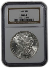 MS 64 Graded 1889 Year Morgan US Dollars (1878-1921) for sale | eBay