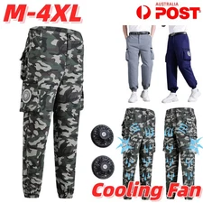 Air Conditioning Pants Fan Cooling Overalls Workwear Trousers Outdoor Summer USB