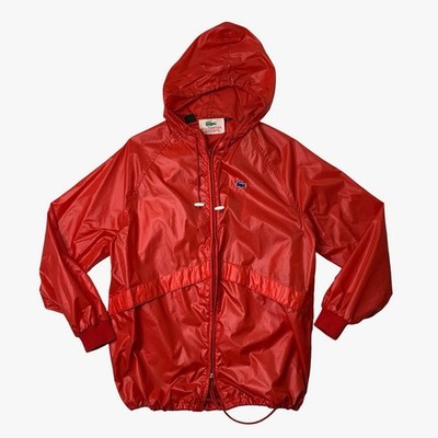 LACOSTE レッド ジャケット US XS Vintage Lacoste Jacket Mens Medium Red Nylon Alligator Windbreaker