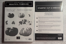 Stampin' Up RETIRED "Beautiful Pumpkins" Stamp Set and Dies Bundle