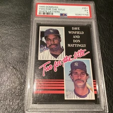 1985 DONRUSS TWO FOR THE TITLE #651 MATTINGLY WINFIELD NY YANKEES EX PSA 5 HOF