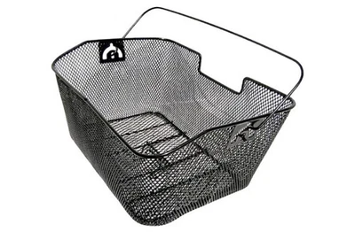 Fahrradkorb Korb für Gepäckträger ca. 40 x 30 x 18 cm hinten schwarz Metall - Bild 1 von 4