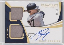 2018 Panini Immaculate Rookie Dual Materials Gold 33/49 Clint Frazier Auto s3g