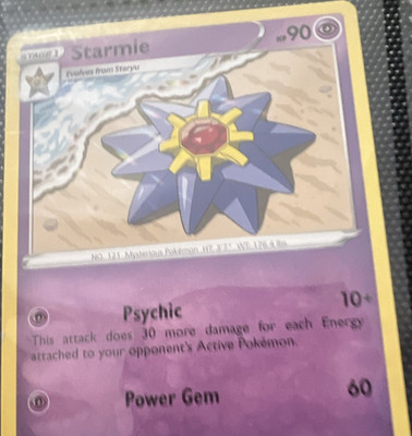 Pokémon Starmie Stage 1 2-Card Lot 2022 Psychic Type Power Gem Akira Komayama