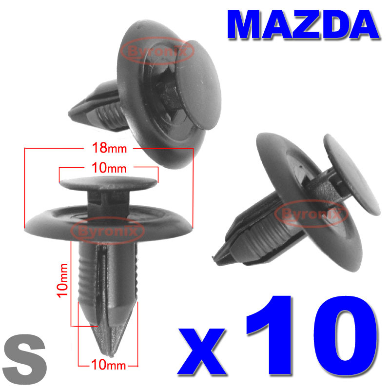 MAZDA TRIM PANEL CLIPS 6mm FASCIA LINING PILLAR COVER INTERIOR PLASTIC