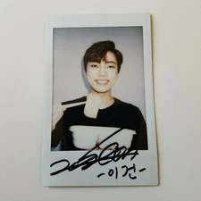 LEE WOO SIGNED POLAROID GEON SANGBAE MADTOWN KPOP RARE MWAVE UNB UNIT MOOS UNB