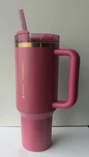 Stanley x Starbucks Target Berry Pink Glitter Tumbler 40 Oz Holiday 2024 