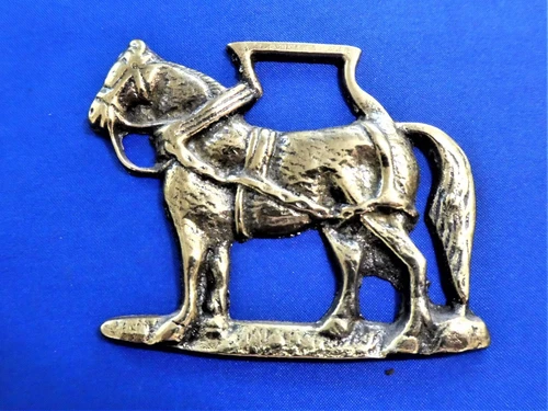 Solid brass Horse medallion Plough Horse / Dray Horse Unusual Design