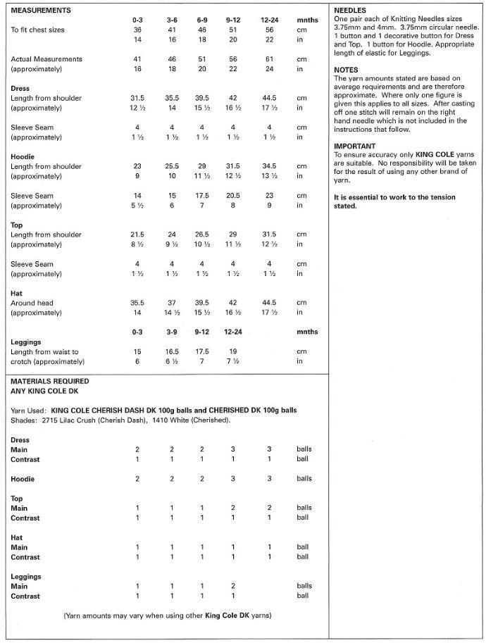 King Cole DK Knitting Pattern Baby Set 4897 - image 2 of 2