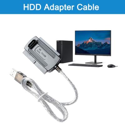 USB2.0 to IDE & SATA Converter External Hard Drive 2.5''/3.5'' UK Adapter H4Q4