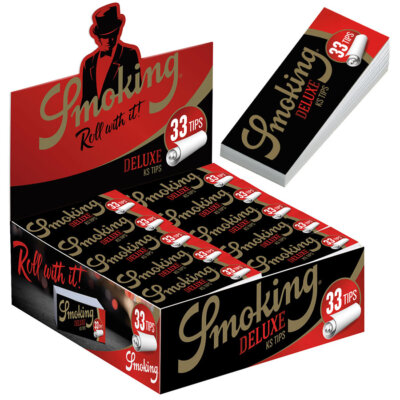 50er Box Smoking King Size Deluxe Filter Tips Zigarettenfilter Heftchen Papers