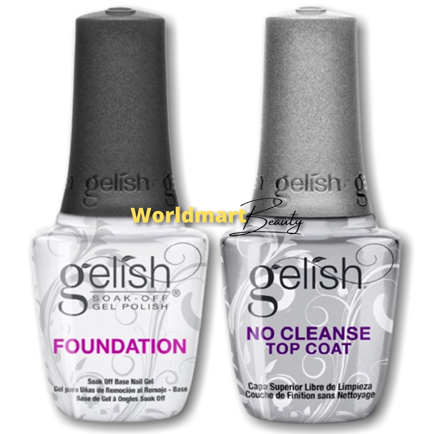Gelish Gel Nail Polish 0.5fl.oz Foundation Base, Top Coat, pH Bond, Oil