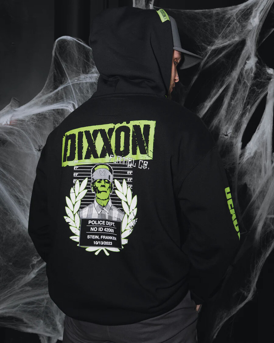 NWT Dixxon Flannel Frankenstein Mugshot Halloween Monster Black