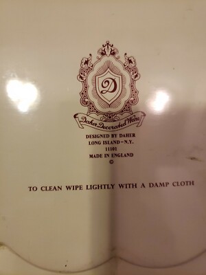 Vintage Daher Decorated Ware 11101 England Tin Oval Tray Floral | eBay