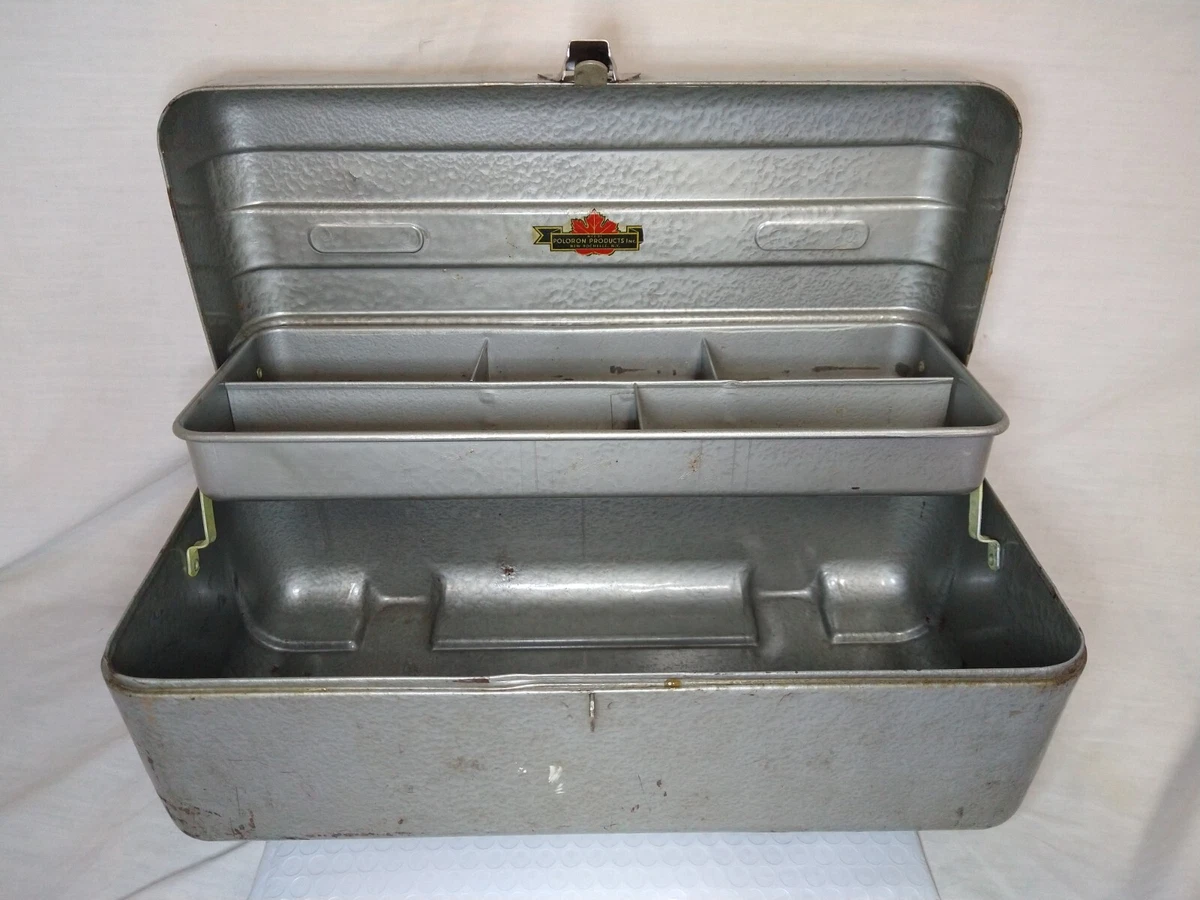 Vintage Poloron Metal Tackle Box