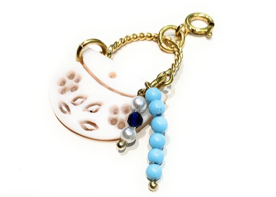 Pendente diWa Jewels cameo forma borsetta turchese spinello argento sterling - Immagine 2 di 4