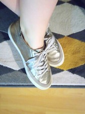 Top ❤️ DKNY ❤️ sneaker ❤️ bianco argento ❤️ 39 ❤️ scarpe scarpe da ginnastica ❤️ donna 