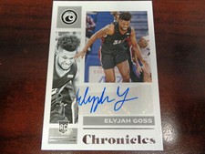 2021 Chronicles Draft Picks Elyjah Goss AUTO #CR-EGO Rookie Card