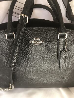 Coach Black Sage Saffiano Leather Shoulderbag F28978 | eBay