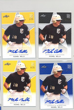 2020 Leaf Perfect Game Auto Four card lot Michael Bello