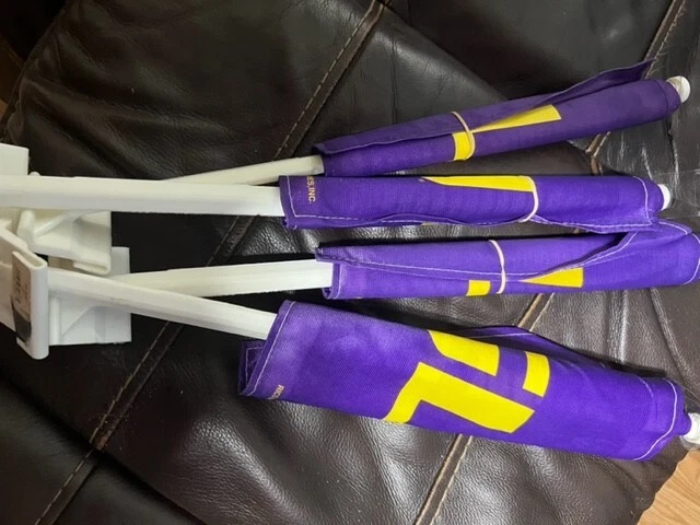 NCAA Rico Industries LSU Tigers Purple Double Sided Car Flag LOT OF 4! - Image 3 of 4