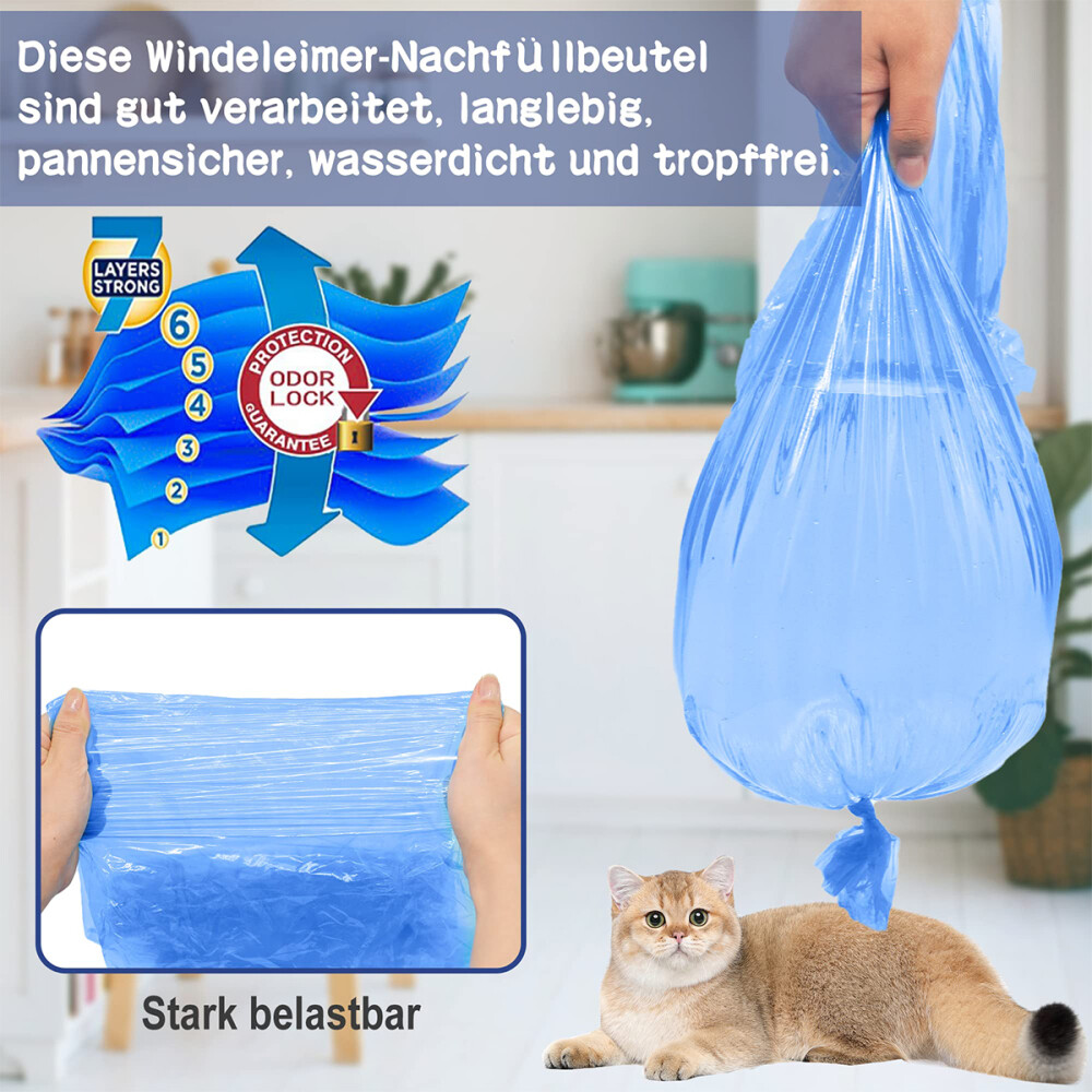 4.5m Nappy Bin Refills, Nappy Disposal Bags Suitable for Angelcare