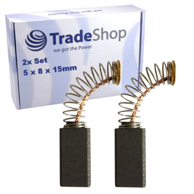 2x Kohlebürsten 5x8x15mm für Bosch PSB 450 R, PSB 500, PSB 500 R, PSB 500-2
