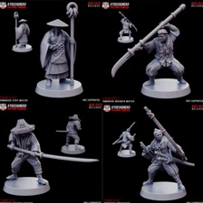 Kyoushuneko Miniatures Yamabushi Masters X4 28mm/32mm Scale -NO BASES-
