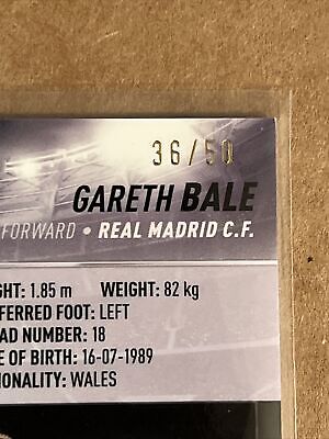 2021-22 Topps Stadium Club Chrome Gareth Bale Gold Auto Refractor /50 Madrid