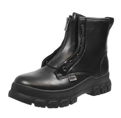 Buffalo Nova Zip Boot - Stivaletti Carrarmato Nero - Taglia 40 Scarpe Donna