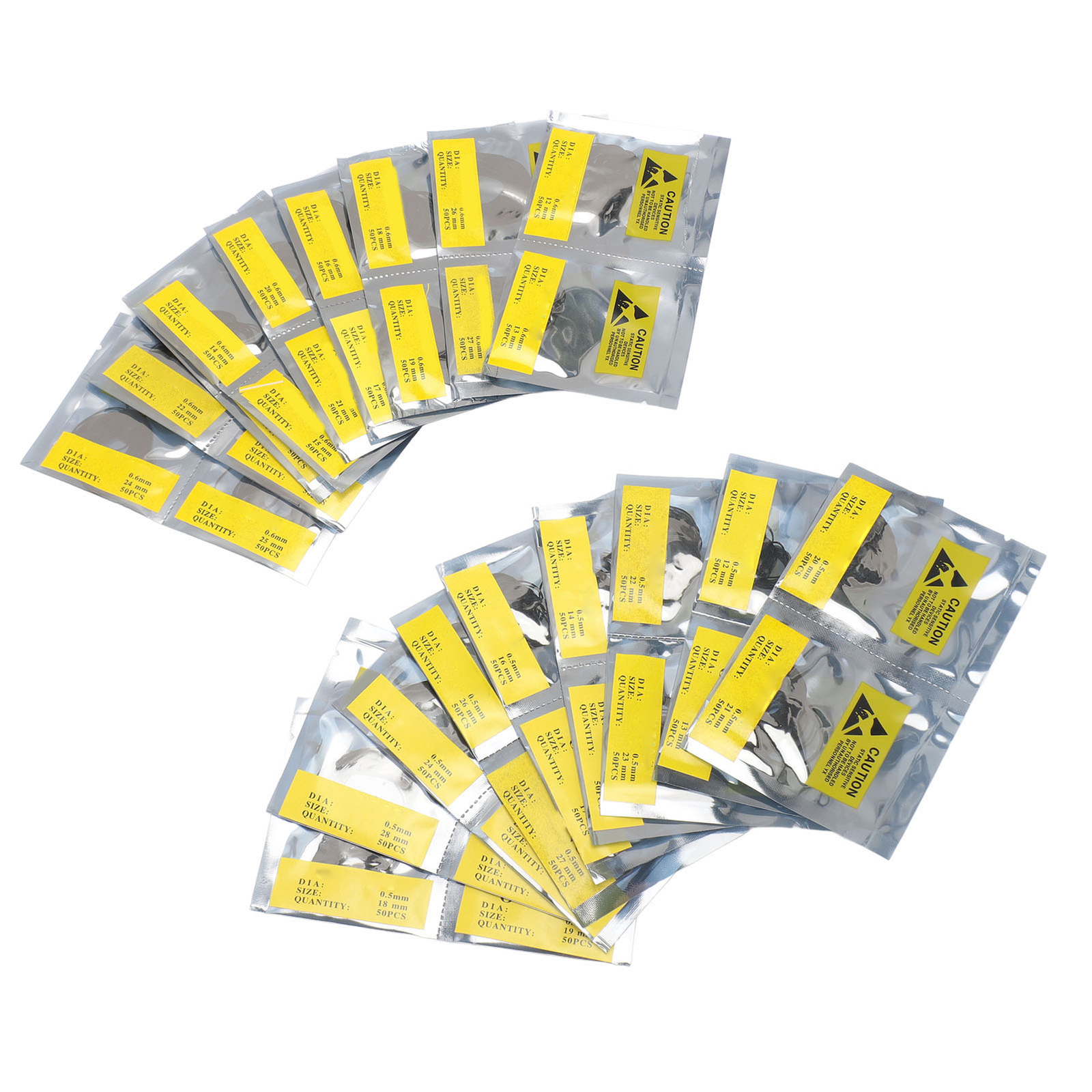 1900PCS O Ring Watch Back Gasket Rubber Washers Set 0.5mm And 0.6mm Thicknes WPD