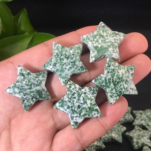 5pcs Natural qinghai jade Stars Quartz Crystal Healing Crystal Gift 1" - Picture 5 of 11