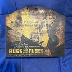 Rare Antique Vintage Buss Fuse Clear Window Lady Tin Store Display, 1920s /30’s
