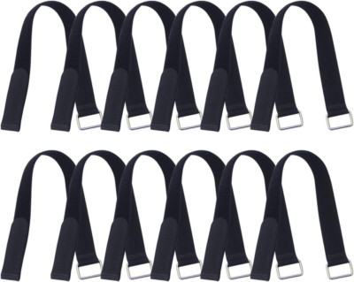12 Pcs 18x1 Inch Adjustable Hook and Loop Fastening Nylon Strap with Buckle
