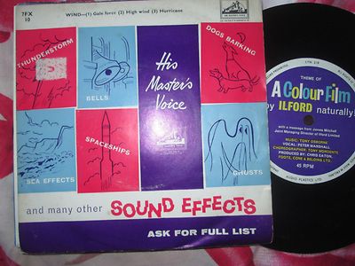 Wind Hurricane Gale + Sound Effects His Master's Voice  7FX 10  UK 7inch Single 