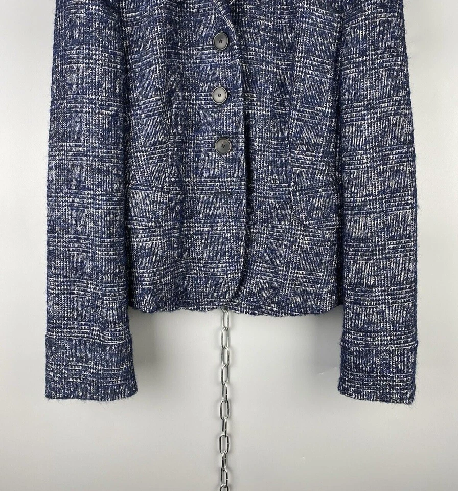 Akris Punto Womens Wool Alpaca Knit Button Casual Blazer Jacket Size S / US 4 - Image 4 of 4