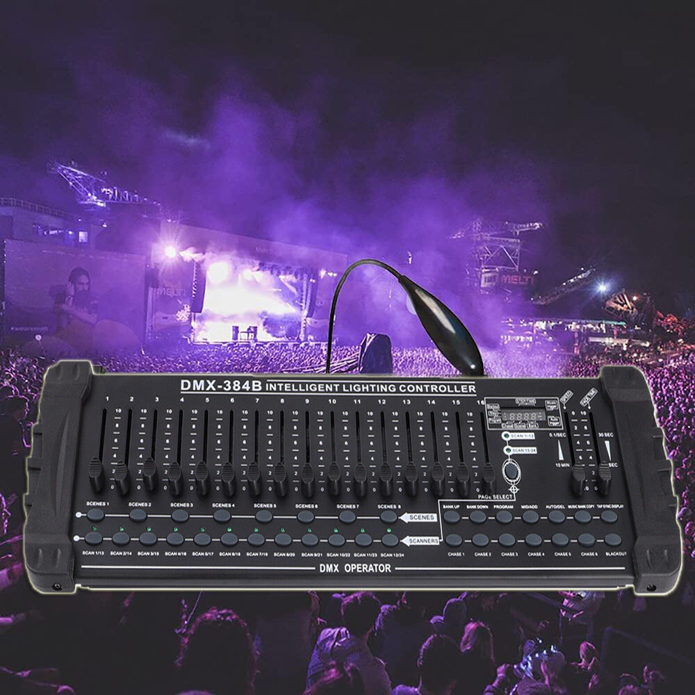 384 Canales DMX-512 Controlador Consola para DJ Disco Bar Party con Láser de Luz de Escenario