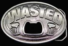 Wasted Beer Drinking Bottle Flip Kalan Belt Buckle