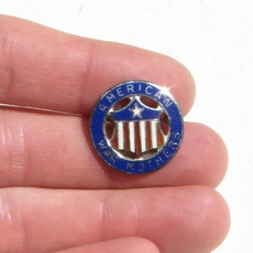 WW1 US Army Military American War Mothers Enamel Lapel Pin
