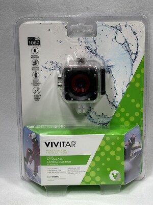 Vivitar DVR 788HD Action Camera Red Full 1080p HD with Bike Helmet  Mounts