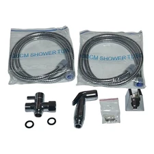 Hand Held Toilet Bidet Sprayer Bathroom Shower Water Spray Head Kit with 2 Hoses