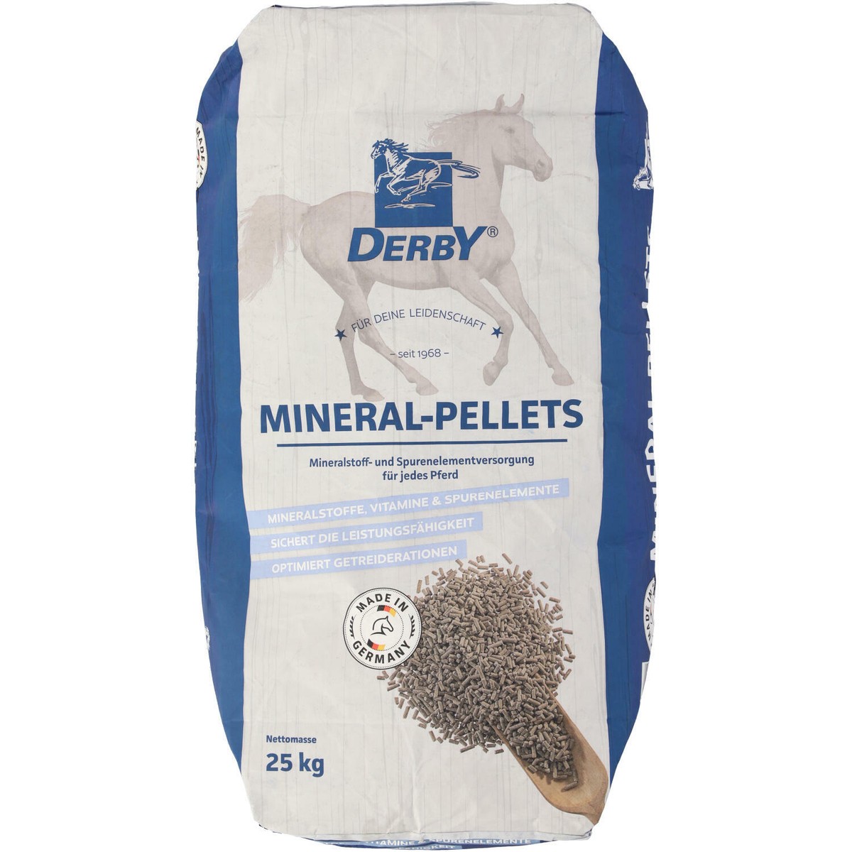 Derby Mineral-Pellets Für Pferde – 10 Kg Sack, Für Knochen, Gelenke & Muskelpflege (Erwachsene & Senioren)