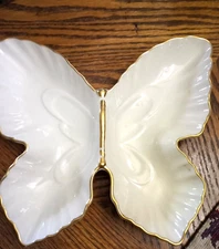Butterfly Trinket Bowl By Lenox With Gold Trim 8.5'' x 7.5''