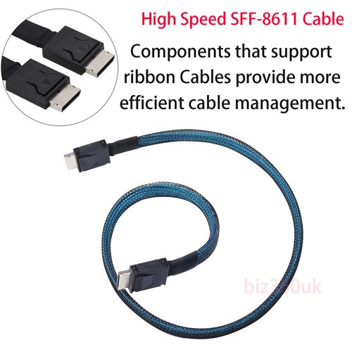 OCuLink PCIe SFF-8611 4i PCI-Express To OCuLink SFF-8611 SSD Data Active Cable - Picture 1 of 20