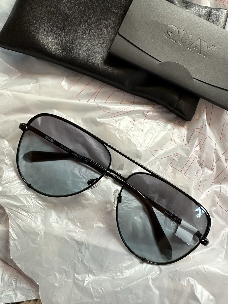 Quay high key 64 14 145 lens cat 3 Aviator Black Smoke Polarized Sunglasses NIB s-l1200.jpg main image 4