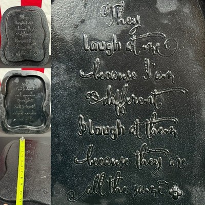 Quote On Being Unique Different- Large Stepping Stone Cement DIY Mold App 11  T