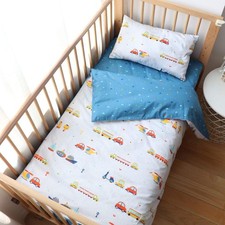 100 Cotton Crib Bedding Set for Baby Boys Girls,3 Pcs Baby Bed Linen Include...