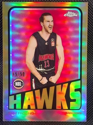 2022-23 Topps Chrome NBL #72-7 Sam Froling 1972 Gold Refractor /50 Hawks