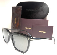 TOM FORD ARNAUD-02 TF625 01D SHINY BLACK W/GREY POLARIZED LENS SUNGLASSES 53-20