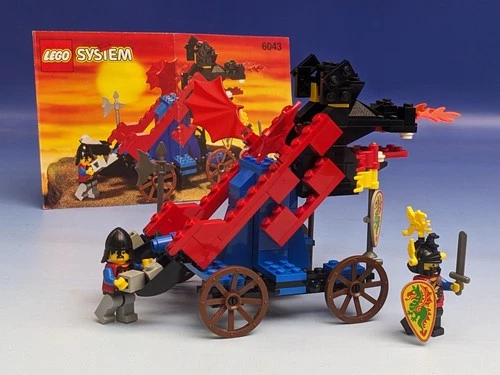 LEGO Knights 6043 Dragon Catapult Castle Dragon Defender + BA